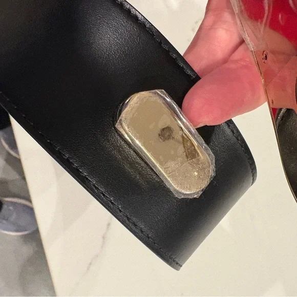 Christian Louboutin Black Belt with  Gold hardware New in Box - Picture 8 of 11